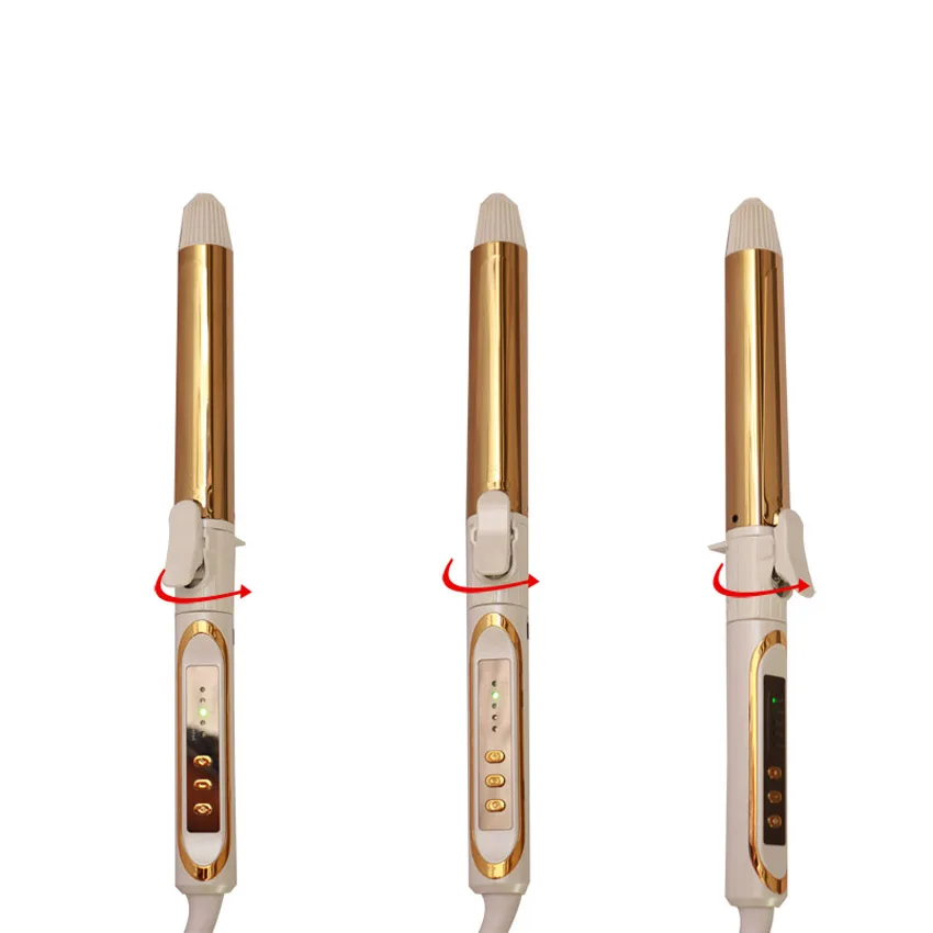 

Perfessional Aurora Hair Curler LCD Display Glod Ceramic Styling Tool Curling Irons Wand Hair Styling Tools Electric Curlers