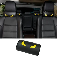 PU Leather Car Pillow Seat Neck Pillow Protection Safety Auto Headrest Cushion Support Rest Interior Moulding with Casual Type