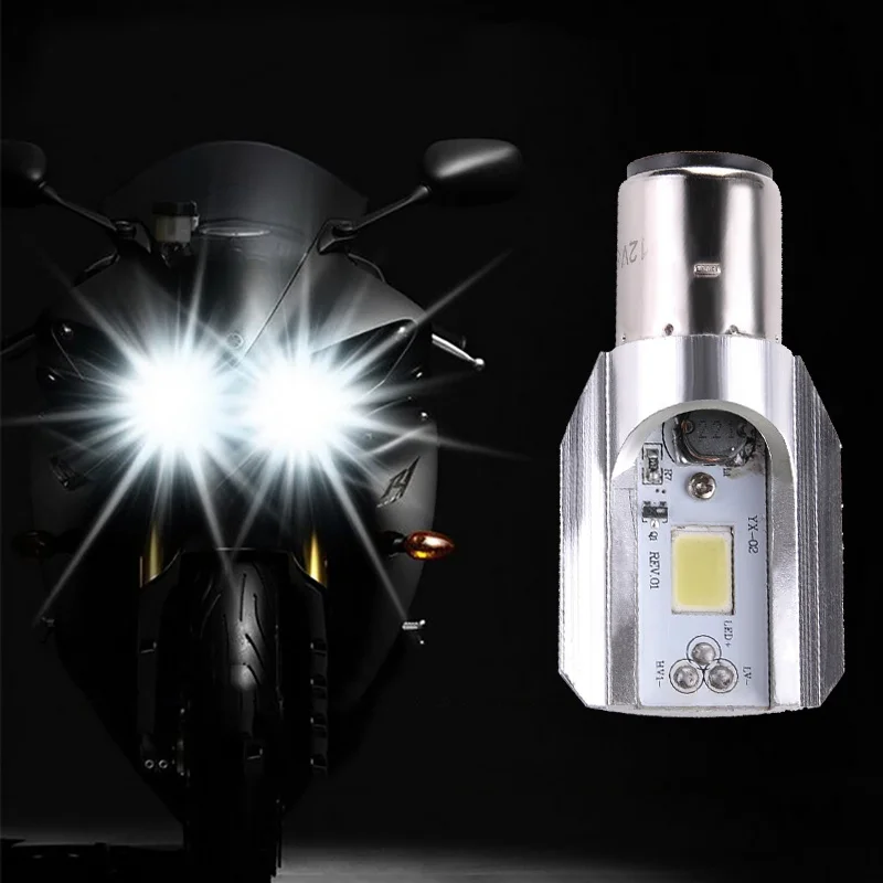 HENYNET высокое качество H6 BA20D DC 12 В 8 Вт COB LED мотоцикл Hi/Lo луч фары Лампа