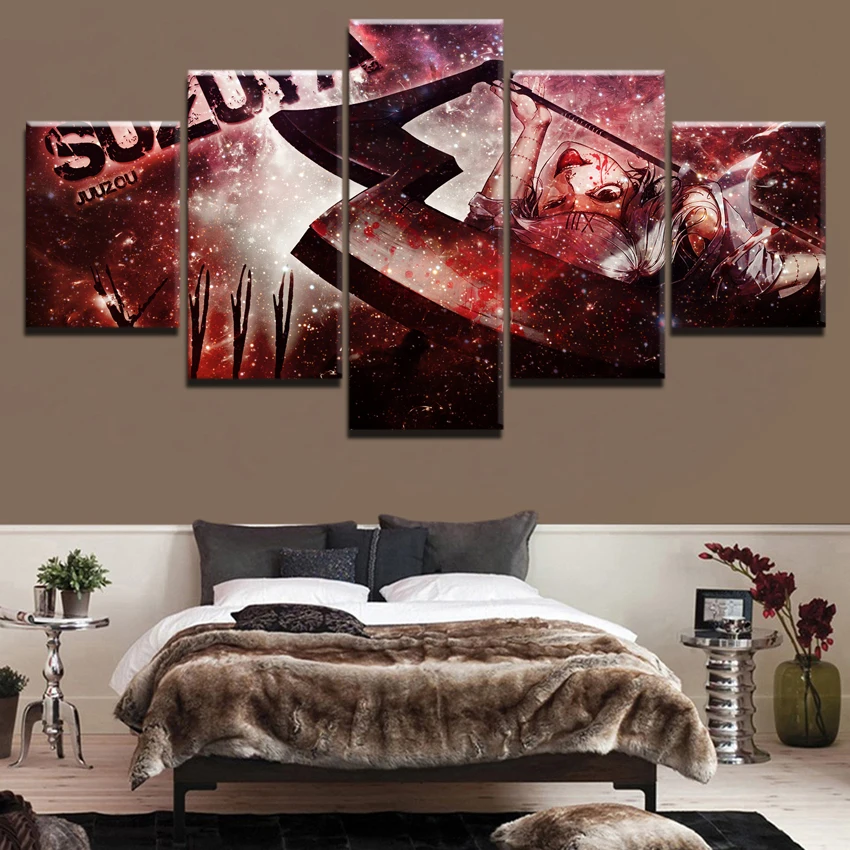 

Animation Poster Modern Wall Art Decorative Modular Picture 5 Panel Tokyo Ghoul Juuzou Suzuya Painting Home Decor Canvas Printed