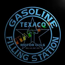 LG121-бензиновый светодиодный неоновый свет знак повесить знак домашнего декора ремесла