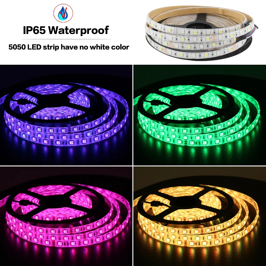 Светодиодная лента RGB RGBW 12 В 5050 водонепроницаемая светодиодная 5 м 10 RGBWW неоновая с