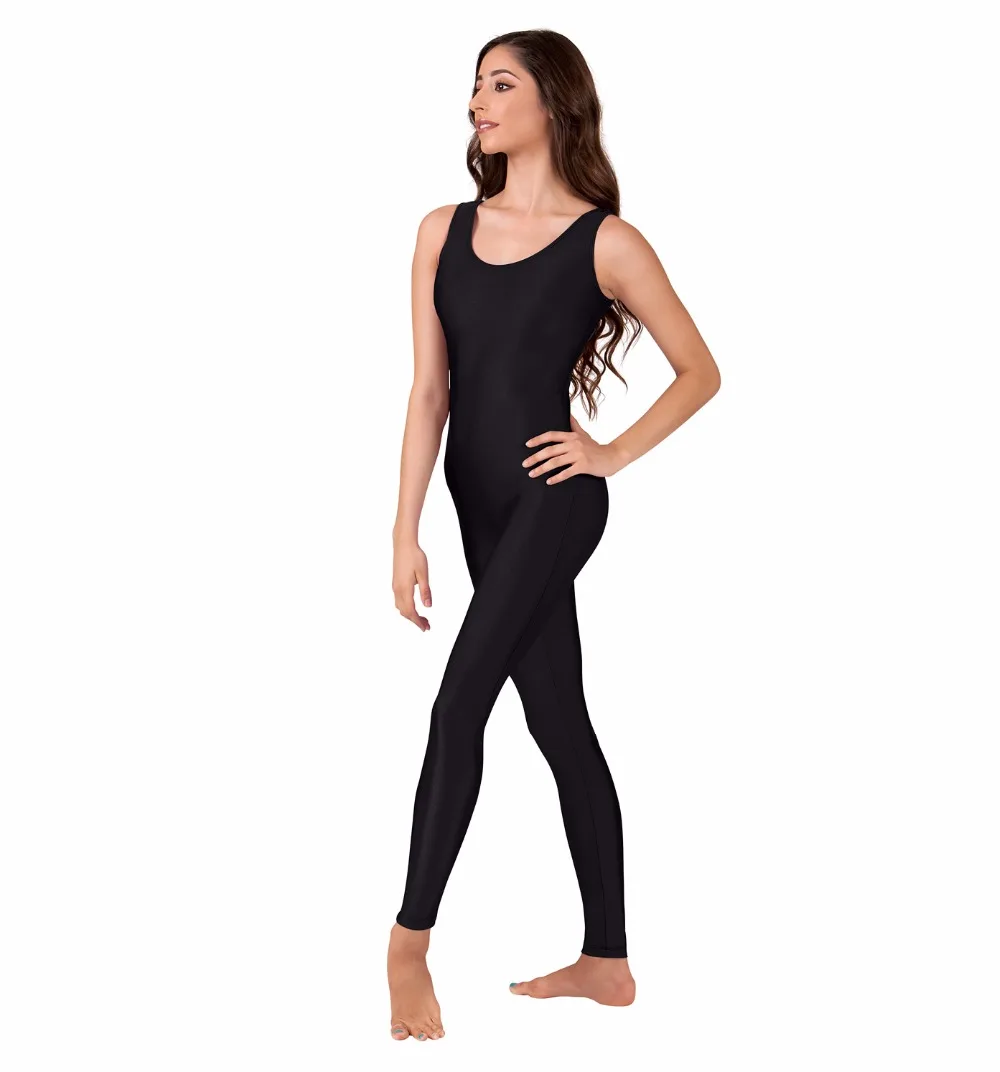 Tangki Unitard dewasa Scoop Leher Nilon 