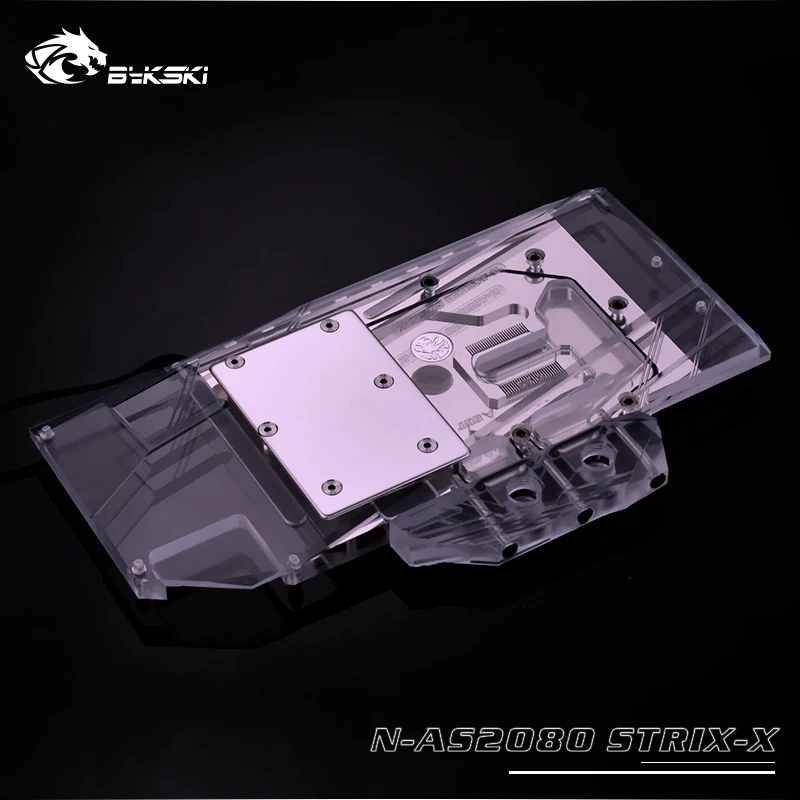 Bykski N AS2080STRIX X полное покрытие видеокарты водяного охлаждения блок для Asus Rog Strix