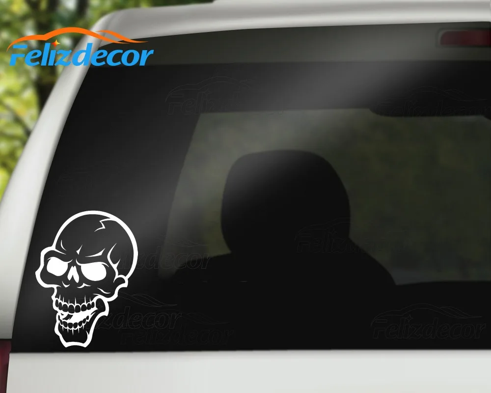 Hot Selling Large Skull Die Cut Vinyl Car Decor Art Stickers Decals