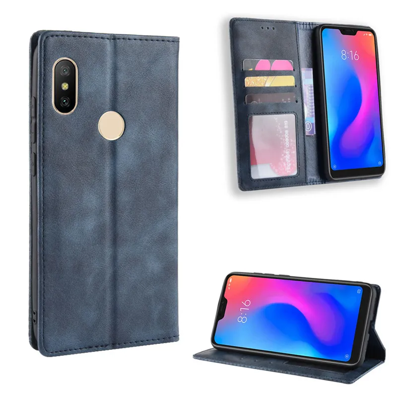 

Retro Slim Leather Flip Cover for Xiaomi Redmi Note 6 pro Case Wallet Card Stand Magnetic Book Cover Redmi Note 6pro Phone Cases