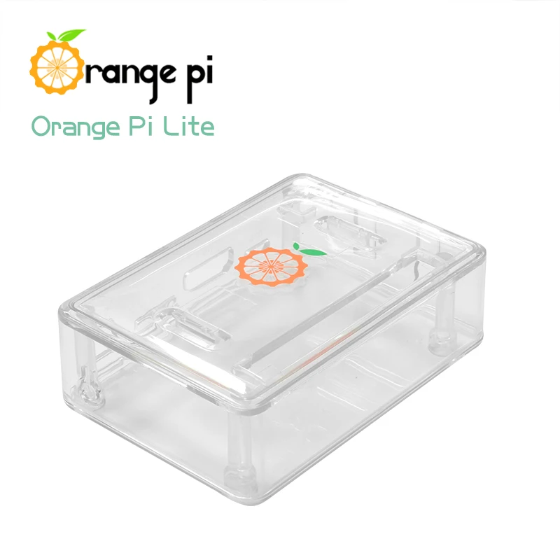 Оранжевый Pi Lite Set3: OPi Lite+ прозрачный ABS чехол+ USB к DC 4,0 мм-1,7 мм Кабель питания Поддержка Android, Ubuntu, Debian