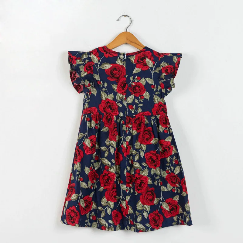 Girls Casual Cotton Dresses Summer Children Short Sleeve Vestidos Baby Girls Beach Clothes Dress Kids Princess Dresses For Girl (8)