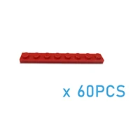 60pcs DIY Building Blocks Thin Figures Bricks 1x8 Dots 12Color Educational Creative Size Compatible With 3460 Toys for Children 2