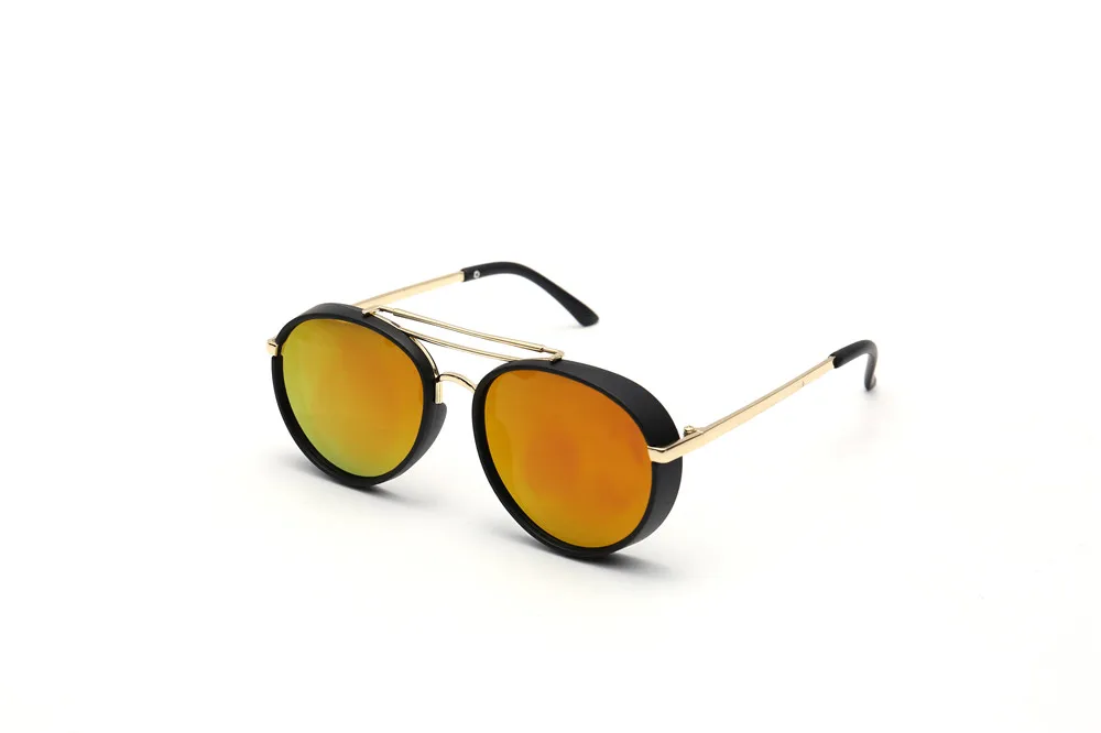 Glitztxunk новые винтажные солнцезащитные очки Небьющиеся для мальчиков и девочек красочные отражающие зеркальные очки Супер милые детские солнцезащитные очки