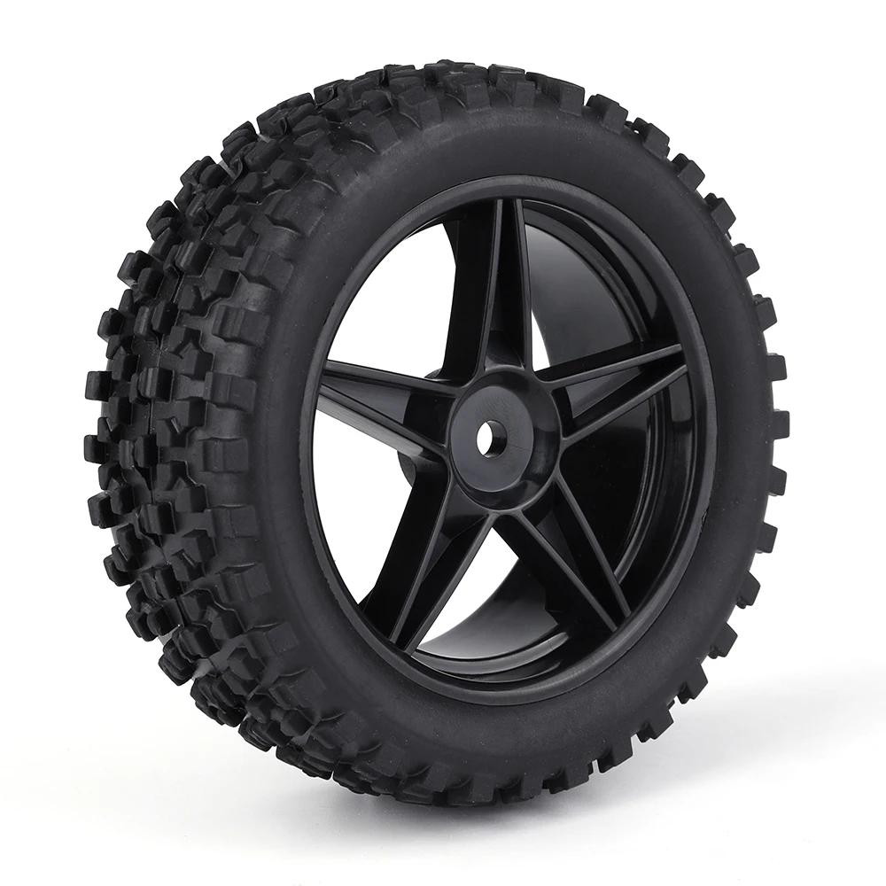 

4PCS Wheel Rim & Tires Set for 1/10 RC Short-Course Truck Traxxas Slash HPI RC Model Car Square nail type