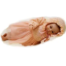 22 Inch Handmade Silicone Vinyl Bebe Reborn Baby Dolls Toy Baby Reborn Doll Best Gift for Little Children Juguetes Free shipping