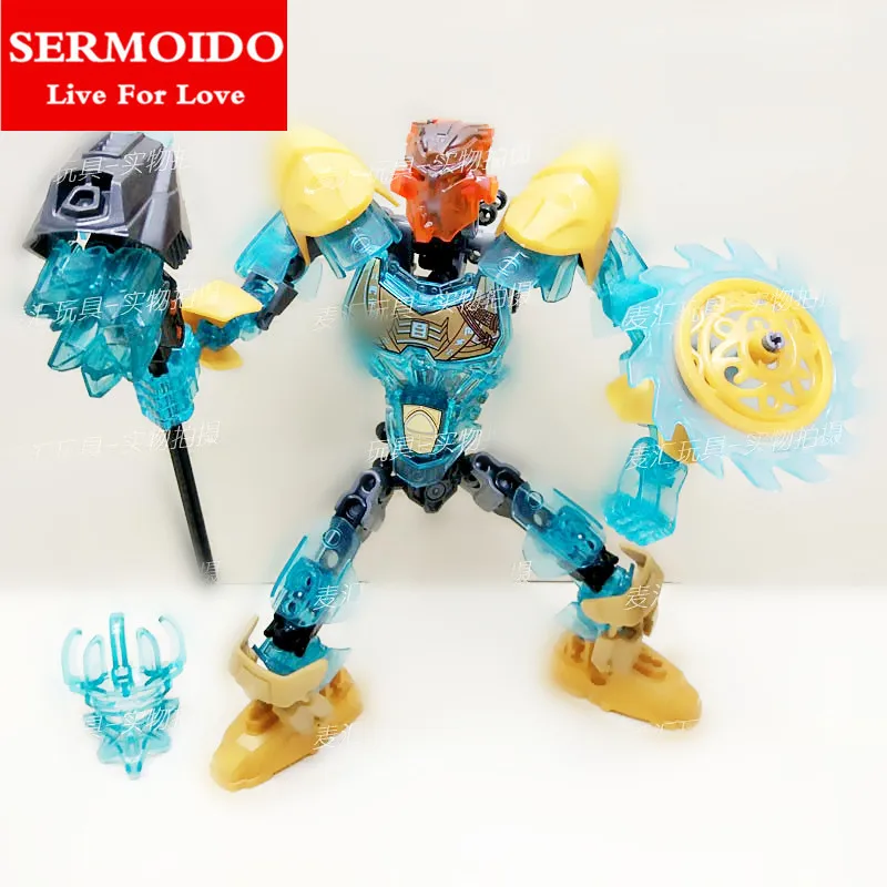 

SERMOIDO 2017 Compatible Lepine Bionicle 71312 Biochemical Warrior Bionicle Ekimu The Msdk Maker Building Block Toys B22