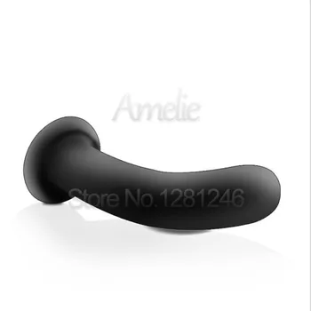 Smooth Surface Soft Silicone Black Anal Plug Penis Butt Plug Big Dildo Prostate Massager No Vibrator Sex Toys for Men Women Gay 3