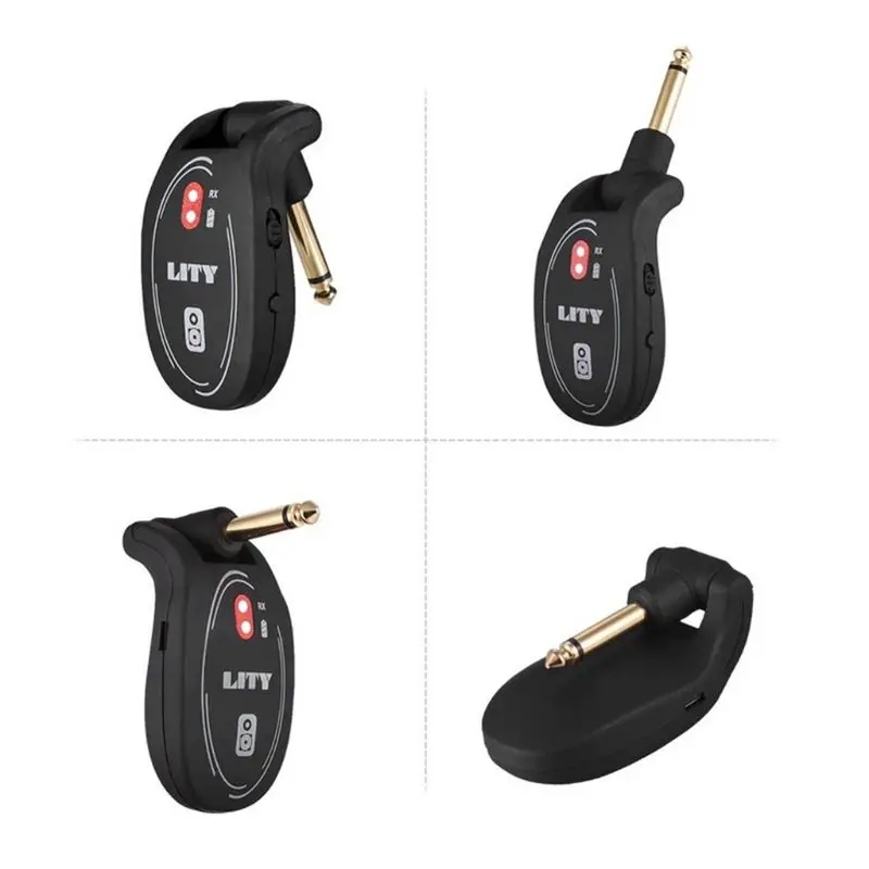 

Guitar Wireless Pickup Receiving Transmitting Folding Head Instrument Transceiver Acoustic Bass Guitar Pickup USB Rechargeable
