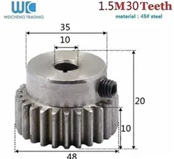 spur engrenagem rack aço 15*15 comprimento 500
