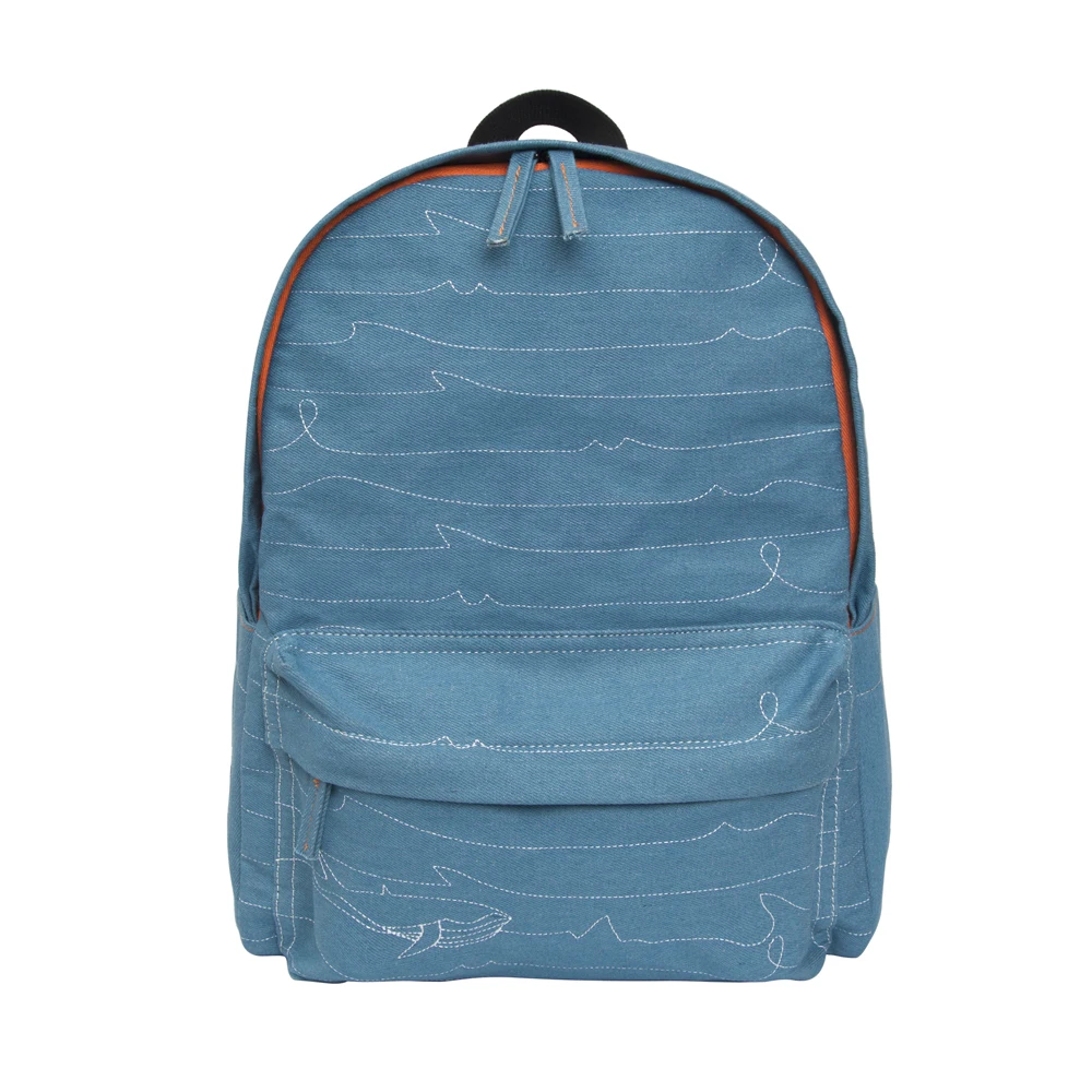 Denim embroidery backpacks unisex in 4colors/patterns original designed