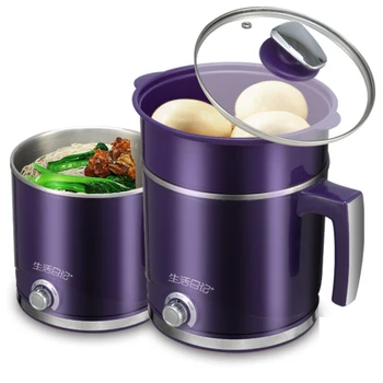 

2l Split Type With Chassis Adjustable Power Multifunction Electric Kitchen Skillet Small Cooker Steamer Pot Send Plastic Cup