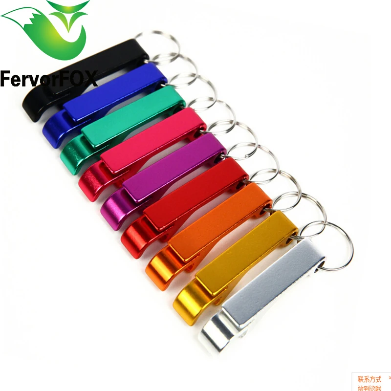 

10PCS Camping Survival Pocket Tool Key Ring Solid Aluminum Personalized Beer Bottle Opener Keychain, Pocket Beer Bottle Opener