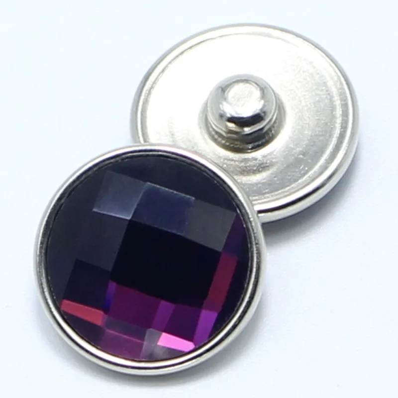 

hot sale 18mm snaps charms jewelry purple faceted crystal snaps fit DIY snaps bracelets charms jewelry GS1111021