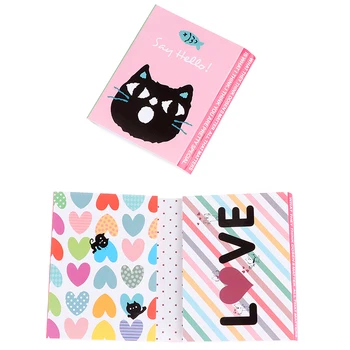 

180/pc Pages Sticker Mini Animal Sticky Notes 4 Folding Memo Pad Gifts School Stationery Supplies Cute Cat