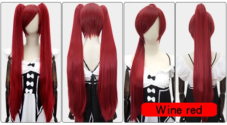 Hsiu 80cm Long Staight Ponytail Clip Cosplay Wig High Temperature Fiber Synthetic Wigs Anime Party 14 Color -Zentai shop online