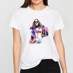 Camiseta Mujer Harajuku футболка женская 2019 одежда корейские Солнцезащитные очки для девочек Графические футболки Плюс Размер Топы Футболка Femme