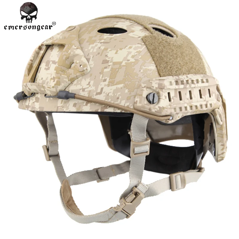 

Emersongear POM FAST Helmet PJ Type Tactical Military Airsoft Helmet Protective Gear EM5668E Desert Digital