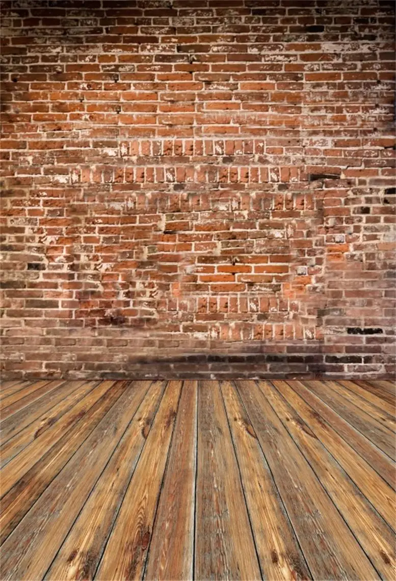 Laeacco Photo Backgrounds Old Brick Wall Wooden Board Baby Newborn Birthday Portrait  Photo Backdrops Photocall Photo Studio