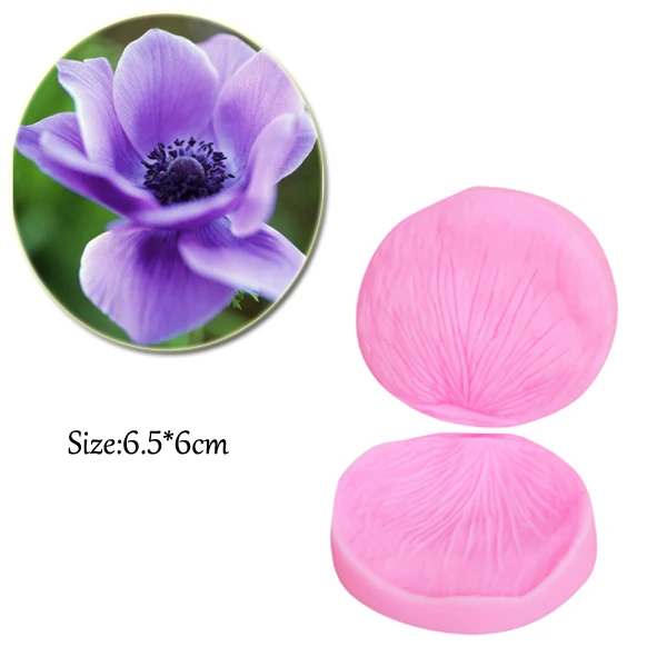 Cineraria & Anemone Veiner Cutter Set Silicone Mold Fondant Sugarcraft Mould Set Cake Decorating Tool DIY GumPaste Mold CS249