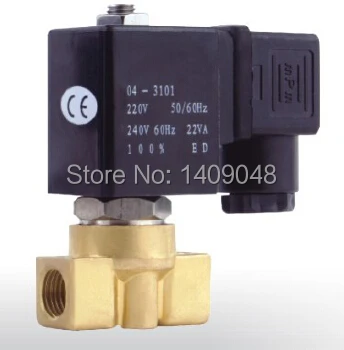 

PU-05 Wiring type 2 way direct acting NC brass G1/4" bsp Dental machine steam solenoid valve FKM Seal orifice 5mm
