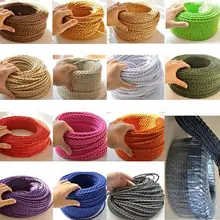 2x0,75 витой провод для кофе витой кабель Ретро Плетеный Электрический провод тканевый провод DIY подвесной светильник провод винтажный шнур для лампы