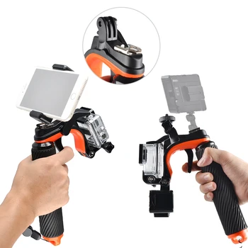 

Floating Hand Grip Bobber Handle with Shutter Pistol Trigger / Phone Clip Gadgets / LED Light Lamp Mount for GoPro Hero 3 3+ 4
