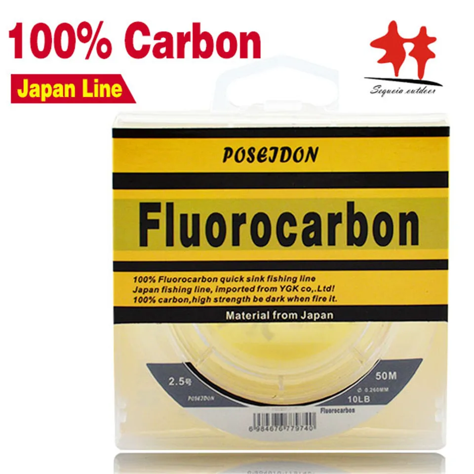 Top Grade 100 carbon japan lines Carp Japanese Fluorocarbon fishing