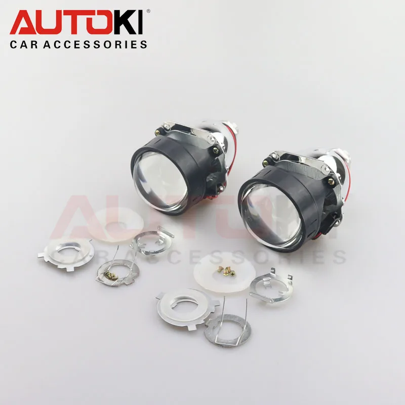 

Autoki Newest Lenses 2.5'' Bi-xenon HID H1 Projector Lens LHD VER 8.1 for H1 H4 H7 Auto Lights Retrofit Car-styling Use H1 bulb