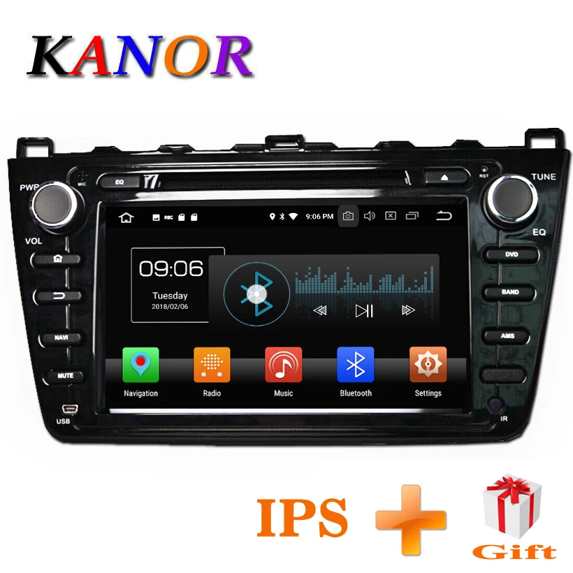 KANOR Android 8.0 4+32g 8 Core IPS 2din Car Radio For Mazda 6 Ruiyi 2008 2009 2010 2011 2012 WIFI GPS DVD Player Multimedia PC KANOR Android 8.0 4+32g 8 Core IPS 2din Car Radio For Mazda 6 Ruiyi 2008 2009 2010 2011 2012 WIFI GPS DVD Player Multimedia PC