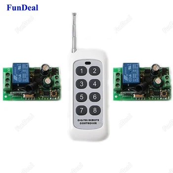 

2pcs 433 Mhz Universal Wireless Remote Control Switch AC 220V 110V 1 Channel Relay Receiver Module and RF 433Mhz Remote Controls