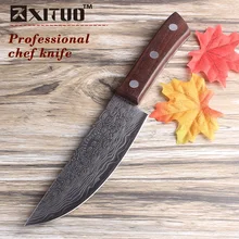 XITUO 6 “zoll japanischen küche messer Damaskus oberfläche Kochmesser holzgriff Japan stahl Santoku Cleaver Gebrauchsmesser werkzeug