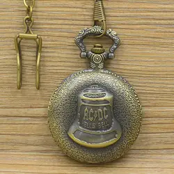 Античная Hells колокол карманные часы Цепочки и ожерелья Для женщин узор стимпанк кварцевые фоб Часы Для мужчин бронза ретро цепи ювелирные