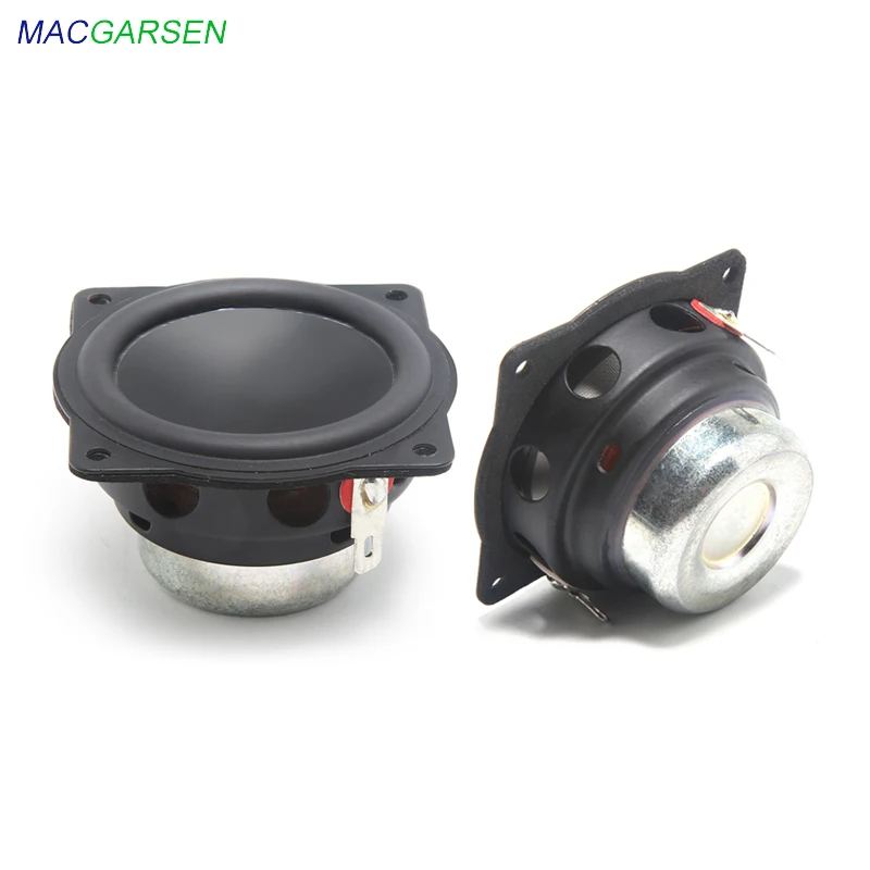 

2 inch Music Speakers 10W Bookshelf Speaker 4 ohm Sound Bar Rubber Surround for DIY Portable Bluetooth Speakers Loudspeaker 2pcs