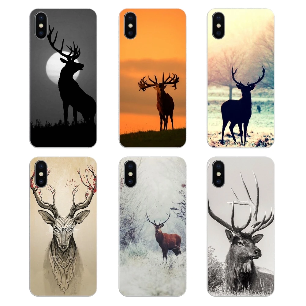 Для Samsung Galaxy A5 A6 A7 A8 A9 J4 J5 J7 J8 2017 2018 Plus Prime The Sunset wild deer Pattern Art прозрачные мягкие чехлы |