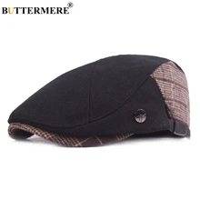 BUTTERMERE, плоская кепка, береты для мужчин, зимняя Лоскутная Мужская кепка для мужчин, Ретро стиль, регулируемая шерстяная твидовая Кепка и шапки