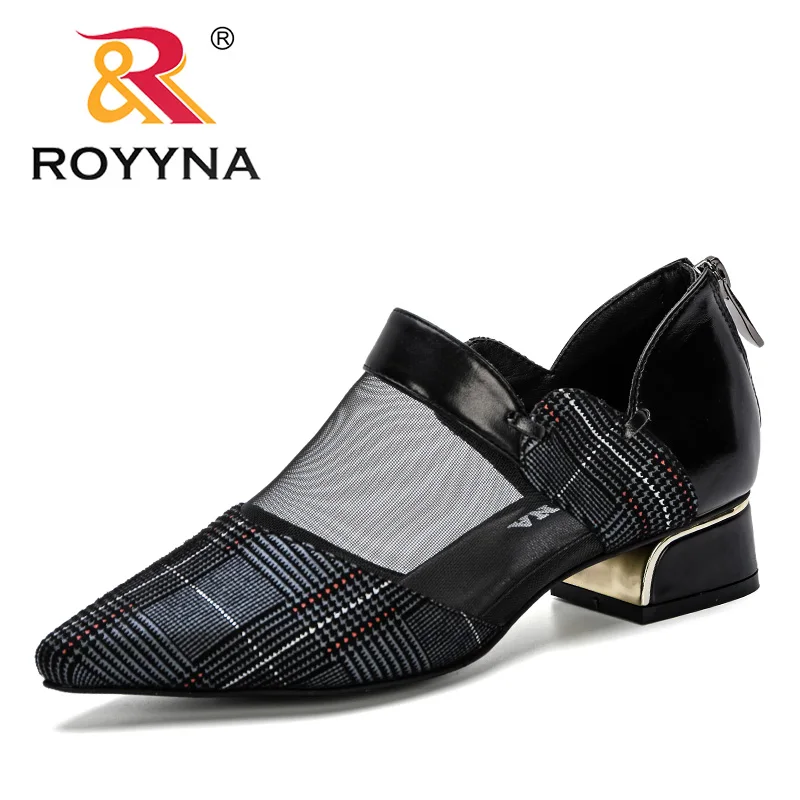 ROYYNA новинка 2019 женские блестящие туфли пикантные модные свадебные с острым