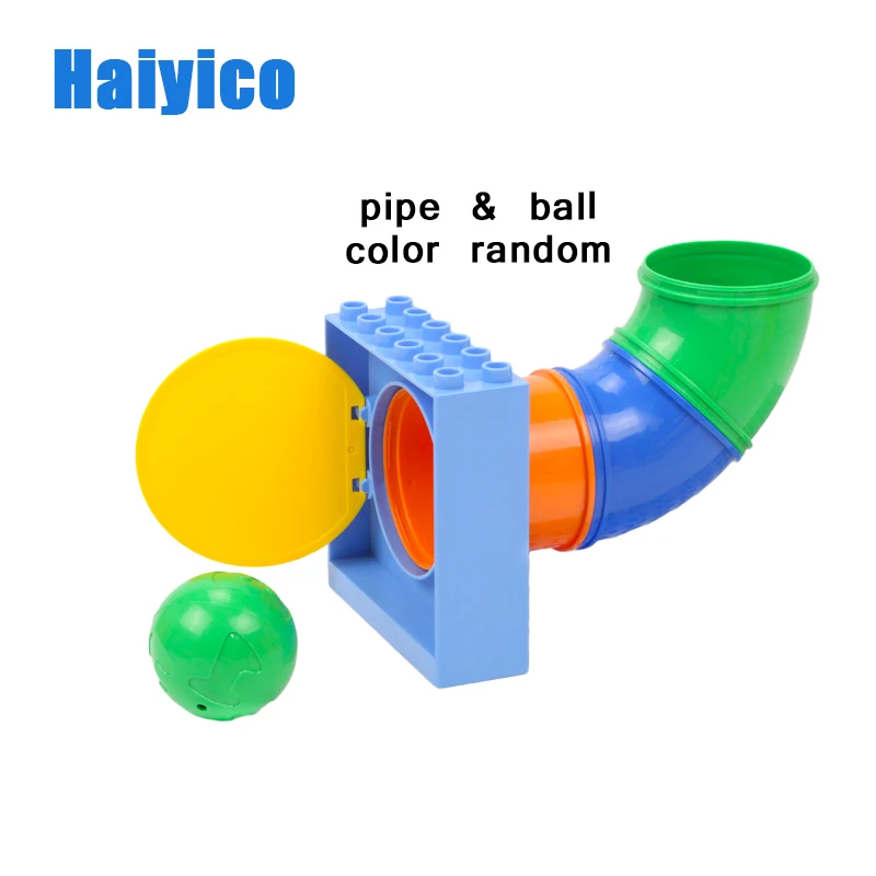 Haiyico горка в трубке строительные блоки совместим с Duplo игровая площадка собрать