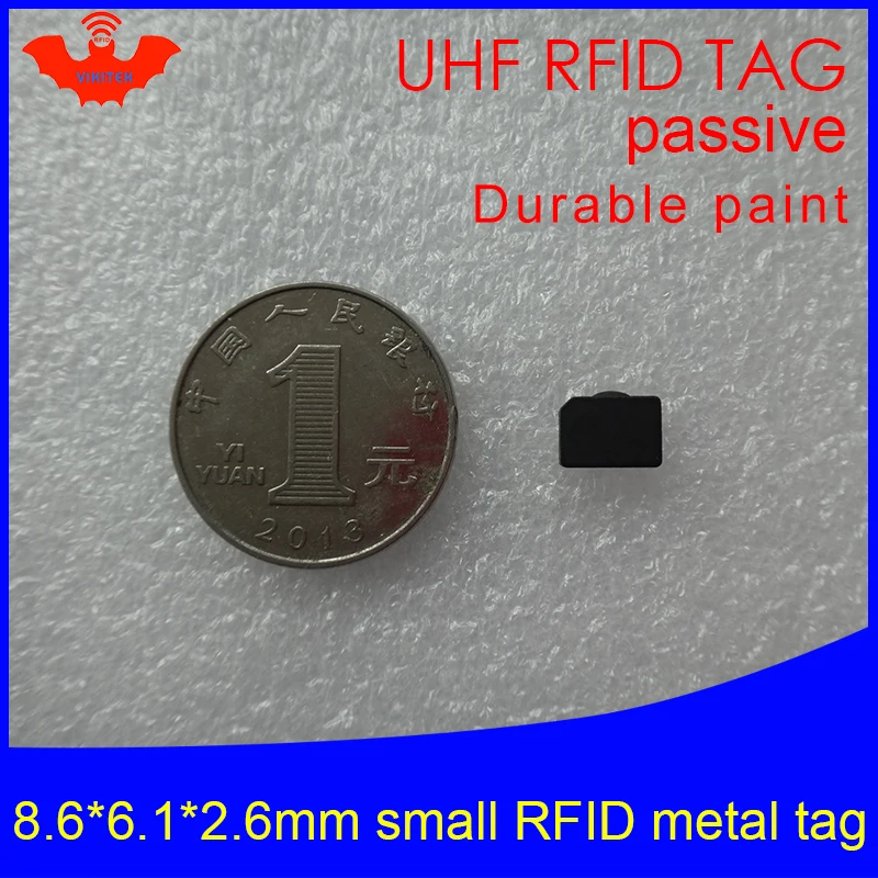 Антиметаллическая метка UHF RFID 915 МГц 868 Alien H3 8 6*6 1*2 6 мм EPC Gen2 6C очень маленькая