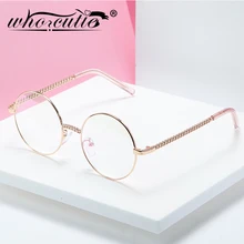 Модные женские очки с круглой цепью, фирменный дизайн, Ретро стиль, розовая Золотая оправа, плоский верх, солнцезащитные очки для женщин S046