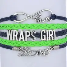 1 шт. бесконечно ручная работа браслет. металл очарование, воск шнур, кожаный браслет, модный драгоценный браслет 4119