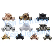 Двусторонний соединитель двойной проходной Универсальный рулевое соединение лампа Базовый адаптер для потолка розовый навес Ретро настенный светильник 270 градусов DIY