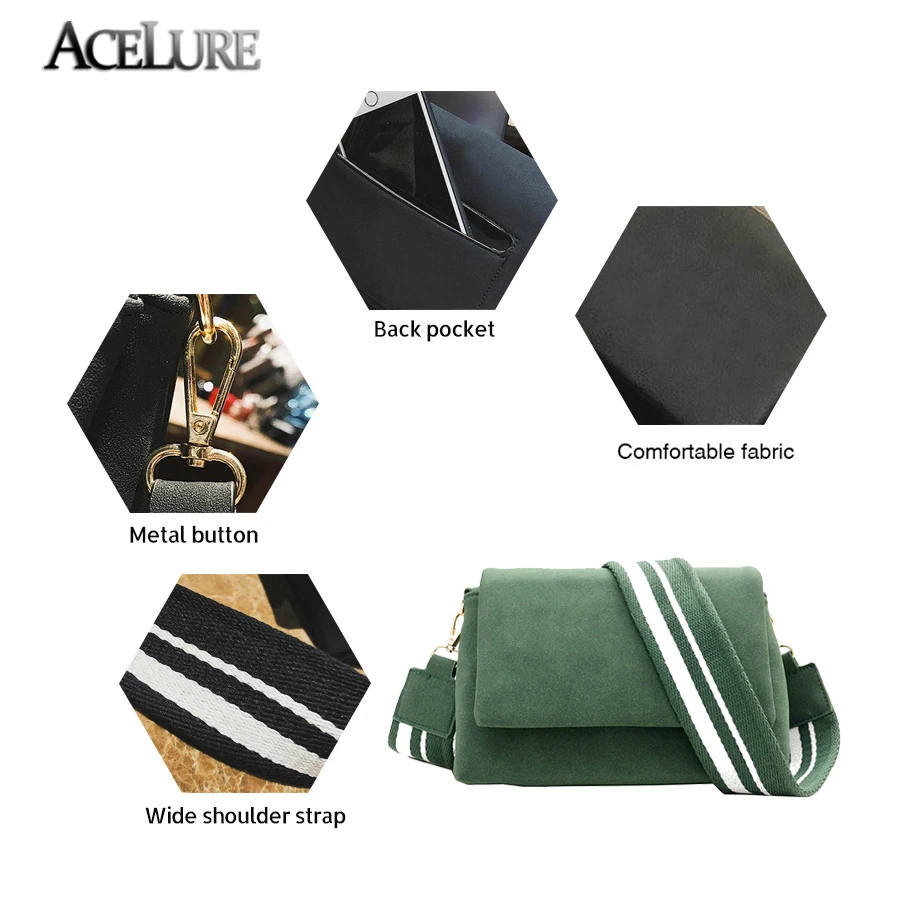 ACELURE واسعة حزام المرأة حقيبة ساعي غطاء فرك رفرف حزب محفظة بسيطة الشهيرة العلامة التجارية النساء الجلود حقيبة كتف مفردة Bolsas ACELURE واسعة حزام المرأة حقيبة ساعي غطاء فرك رفرف حزب محفظة بسيطة الشهيرة العلامة التجارية النساء الجلود حقيبة كتف مفردة Bolsas