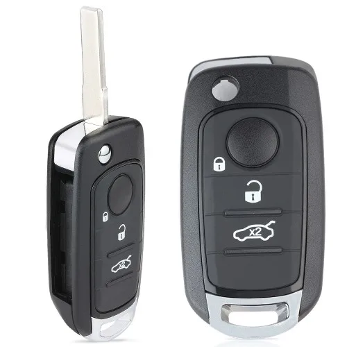 KEYECU 3 кнопки дистанционного флип-ключ для автомобиля 433,92 МГц для Fiat 500X Egea Tipo- I6FA модель с Megamos AES 4A/48 чип